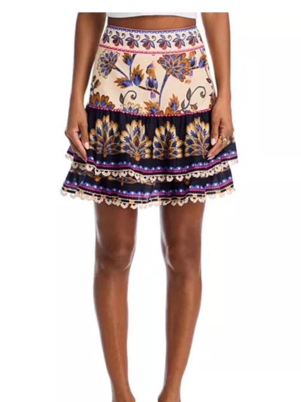 NWOT farm rio tiered skirt xxs